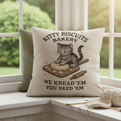 Kitty Biscuits Bakery PNG, Cute Cat Making Biscuits - 300 DPI Design for