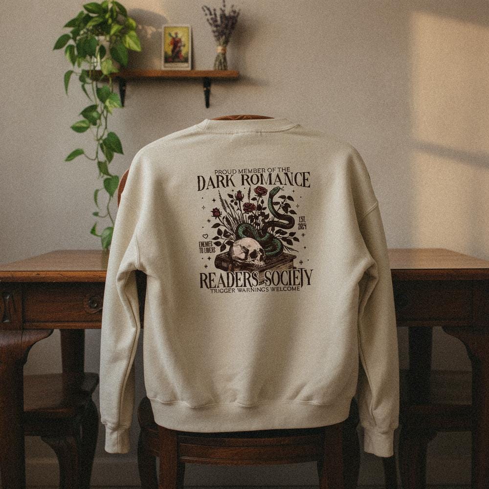 Proud Member Of The Dark Romance Readers Society PNG, Enemies To Lovers