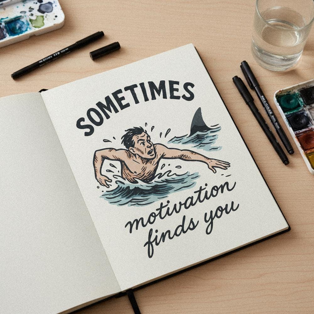 Sometimes Motivation Finds You PNG, Inspirational Digital Download Shirt
