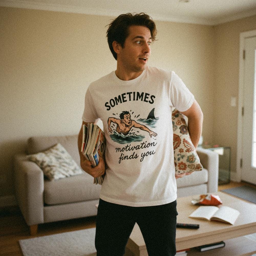 Sometimes Motivation Finds You PNG, Inspirational Digital Download Shirt