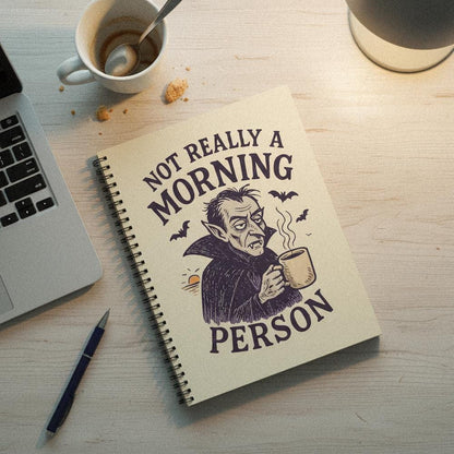 Not Really a Morning Person PNG, Vampire Drinking Coffee - 300 DPI Design