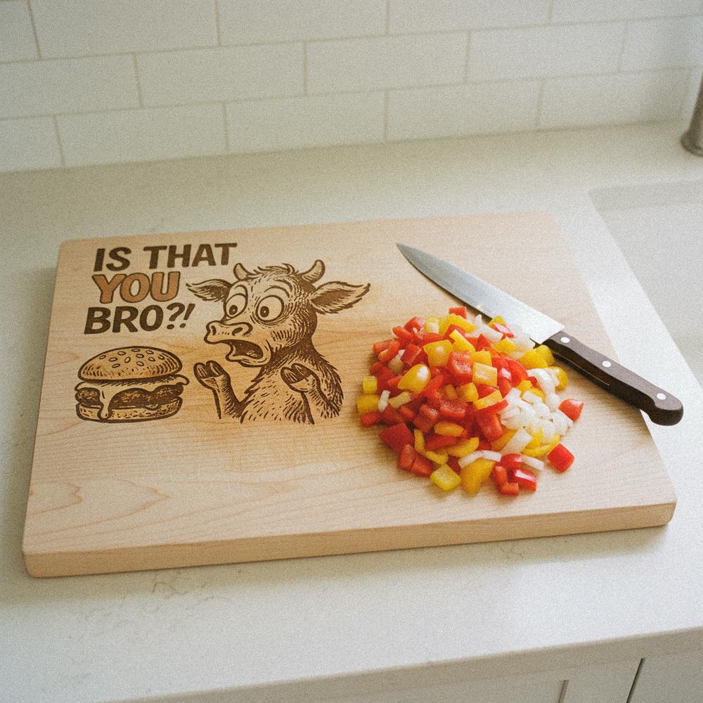 Is That You Bro?! PNG, Funny Burger Cow Art - 300 DPI Design for T-Shirt