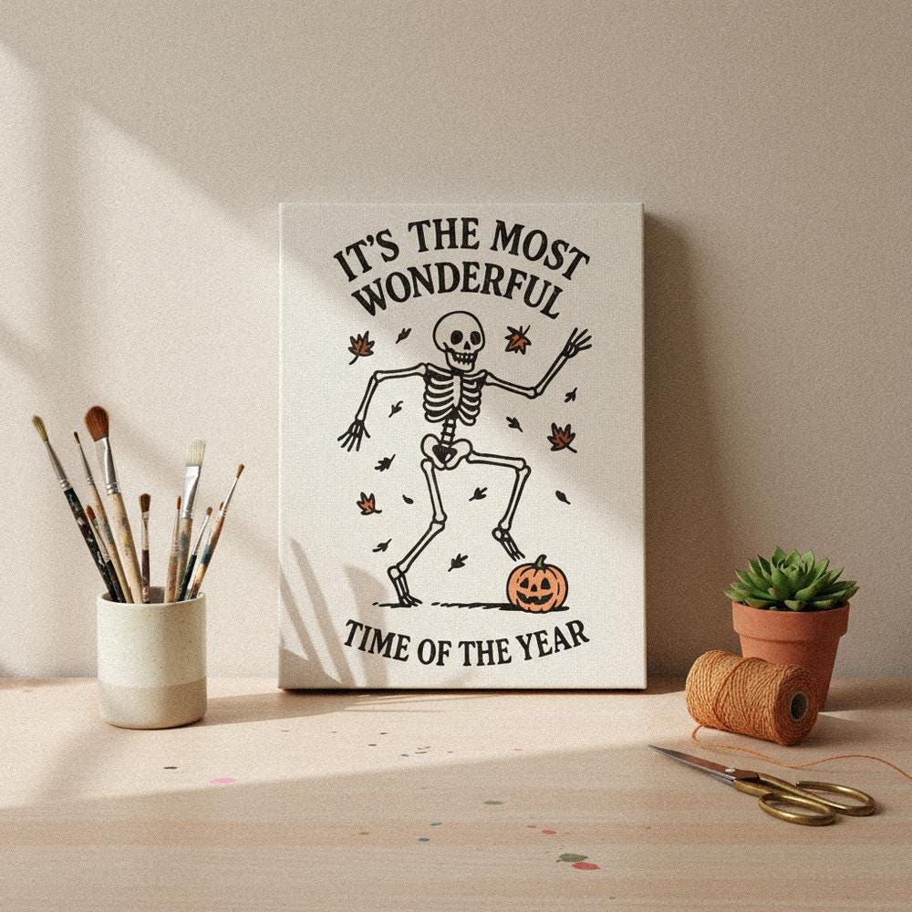 It's The Most Wonderful Time Of The Year PNG, Dancing Skeleton - 300 DPI