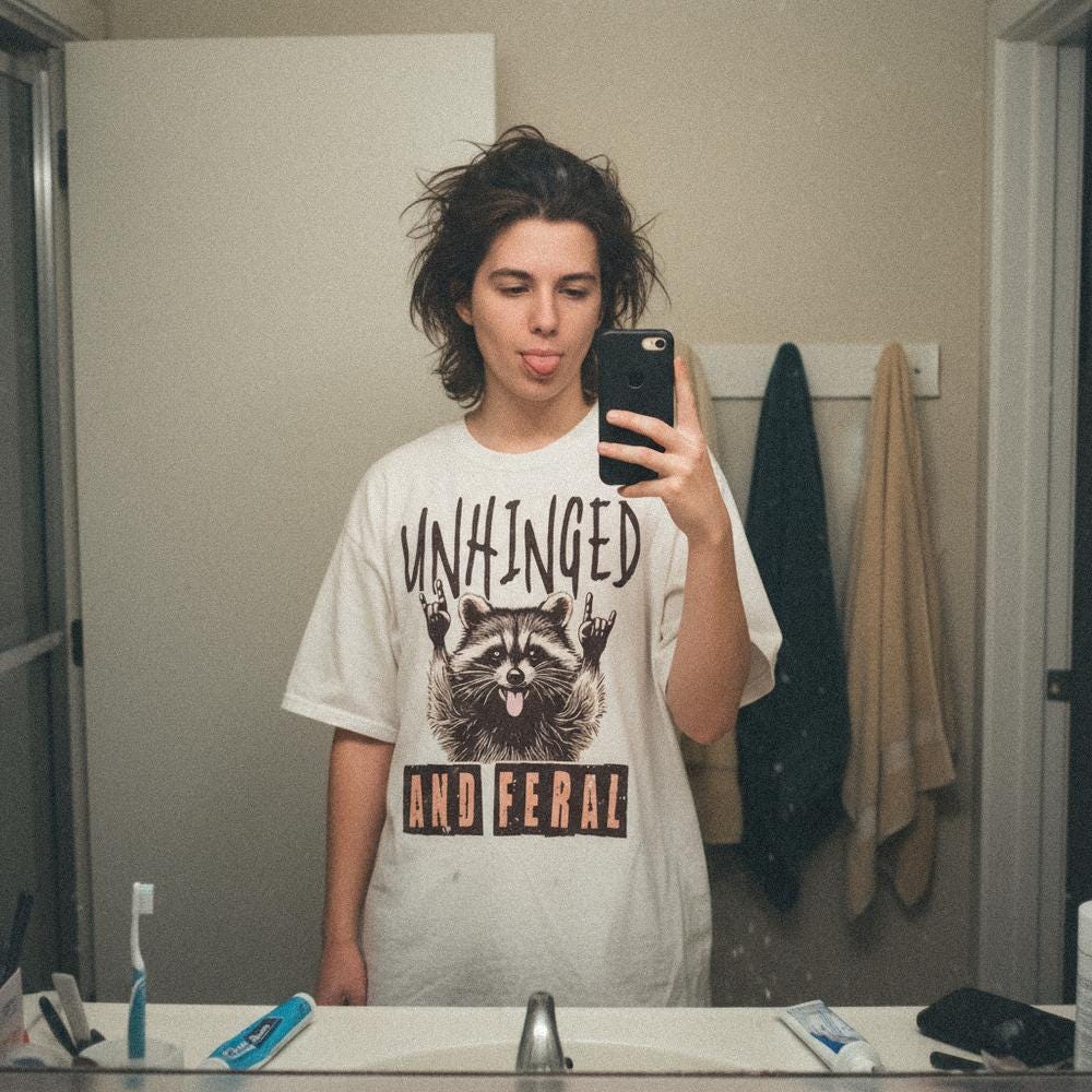 Unhinged And Feral PNG, Funny Raccoon Shirt - 300 DPI Design for T-Shirt