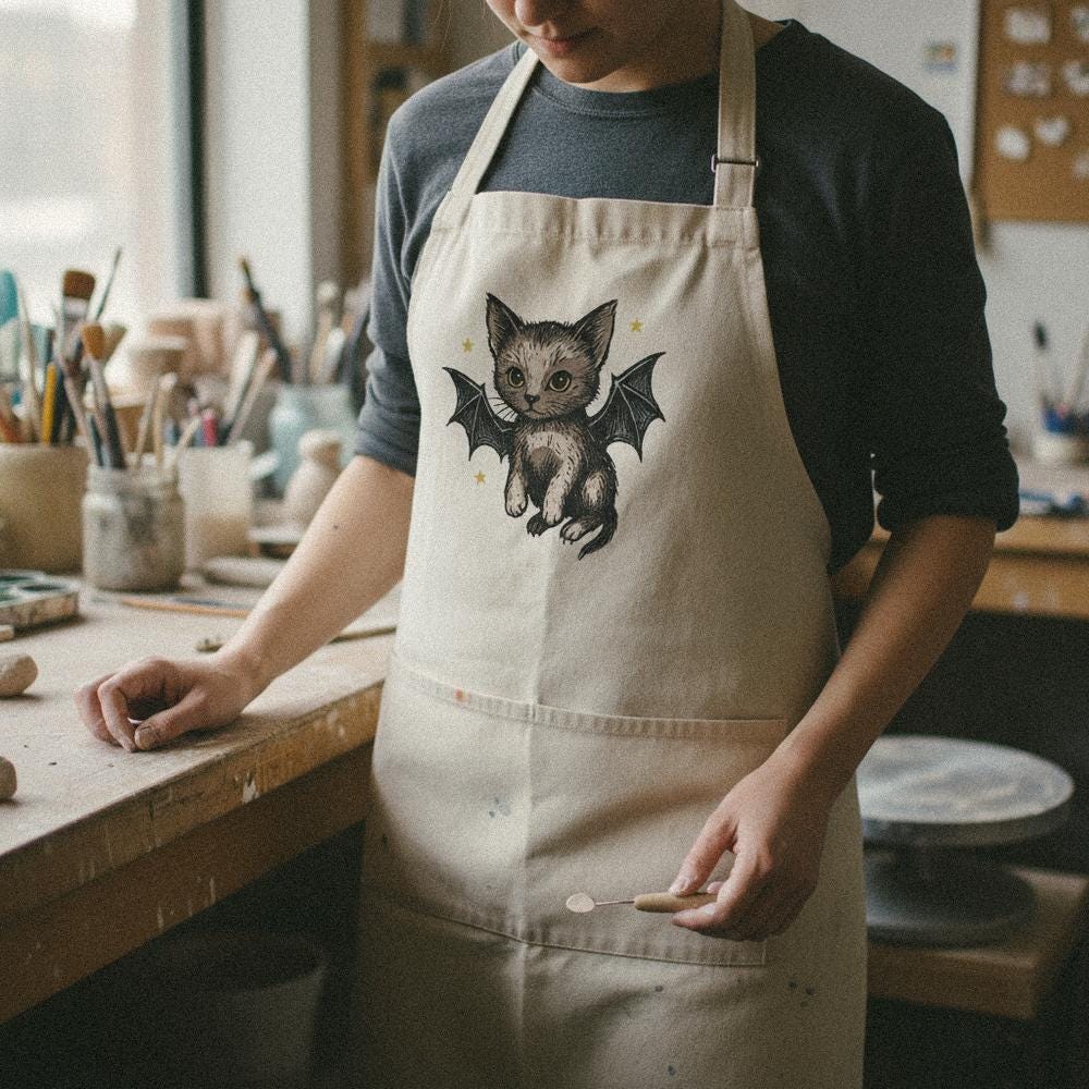 Bat Cat PNG, Cute Gothic Cat Digital Download - 300 DPI Design for T-Shirt