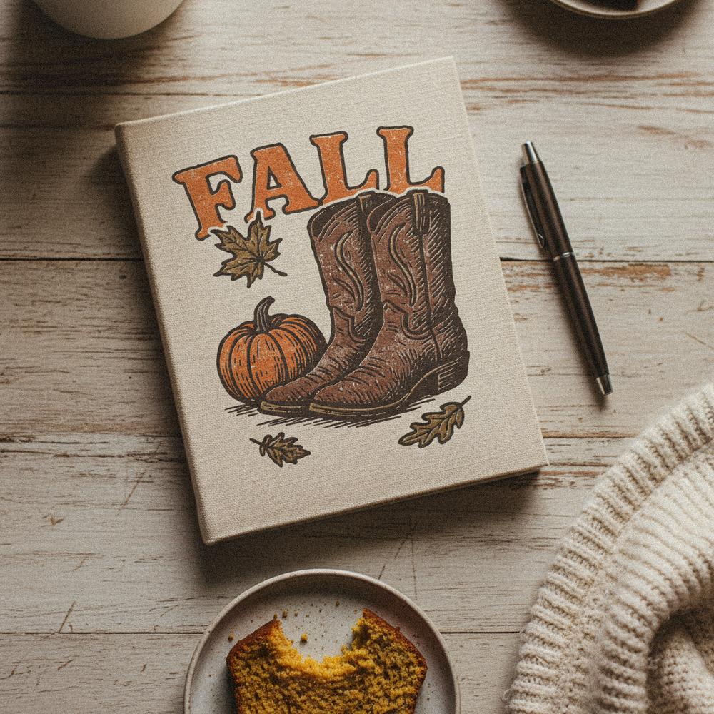 Fall PNG, Western Boots Autumn Design - 300 DPI Design for T-Shirt