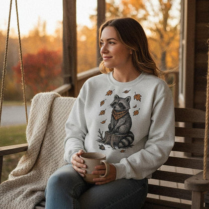 Autumn Raccoon PNG, Woodland Animal Digital Download - 300 DPI Design for