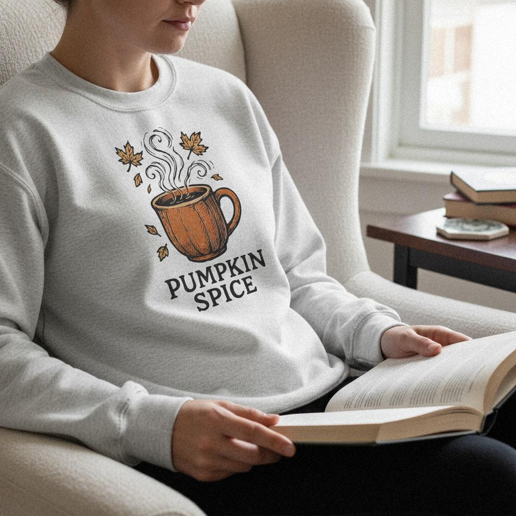 Pumpkin Spice PNG, Autumn Coffee Mug Clipart - 300 DPI Design for T-Shirt