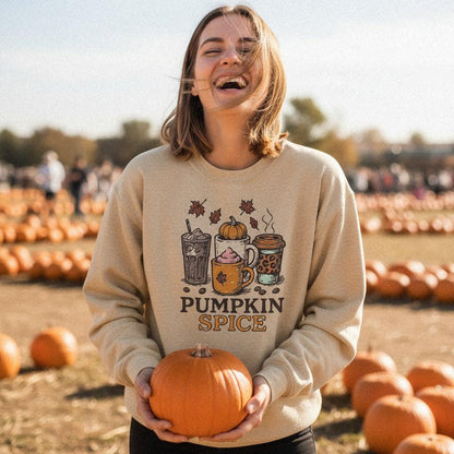 Pumpkin Spice PNG, Fall Coffee Clipart - 300 DPI Design for T-Shirt