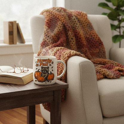 Howdy Fall PNG, Cute Raccoon Autumn Shirt - 300 DPI Design for T-Shirt