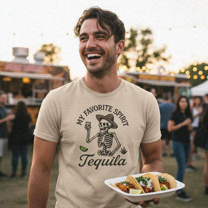 My Favorite Spirit Tequila PNG, Funny Skeleton Tequila Shirt - 300 DPI