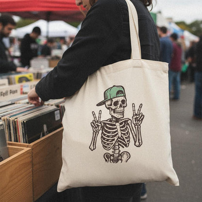 Peace Skeleton PNG, Cool Skeleton Art - 300 DPI Design for T-Shirt