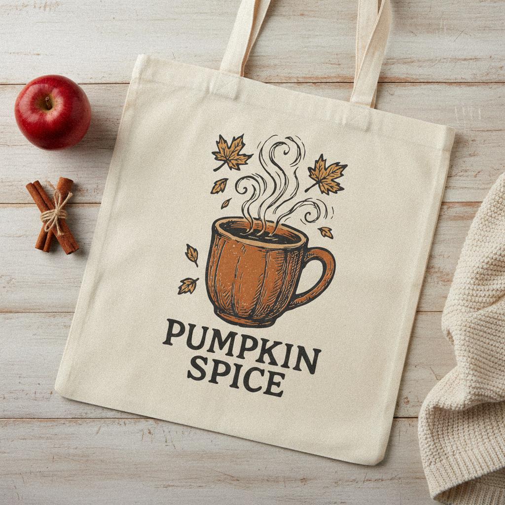 Pumpkin Spice PNG, Autumn Coffee Mug Clipart - 300 DPI Design for T-Shirt