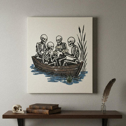 Skeletons Playing Cards PNG, Funny Poker Skeleton Art - 300 DPI Design