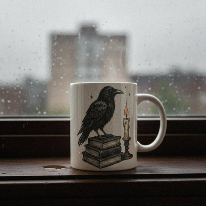 Raven On Books PNG, Vintage Crow Illustration - 300 DPI Design for T-Shirt