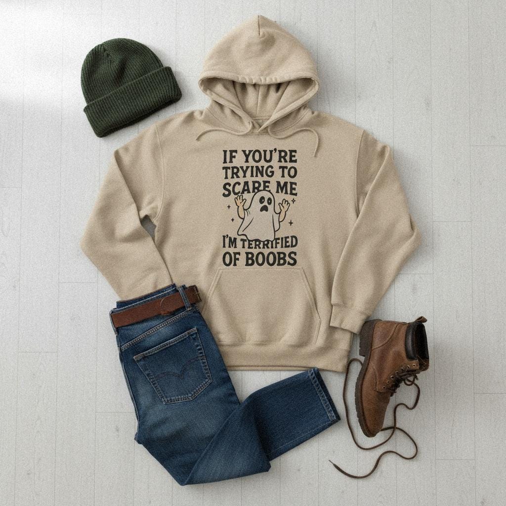 If You’re Trying to Scare Me I’m Terrified of Boobs PNG, Funny Ghost