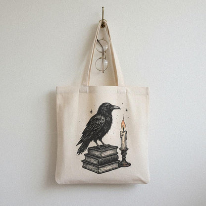 Raven On Books PNG, Vintage Crow Illustration - 300 DPI Design for T-Shirt