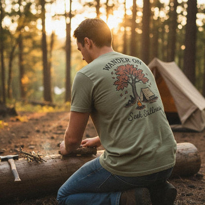 Wander On Seek Stillness PNG, Camping Digital Download - 300 DPI Design