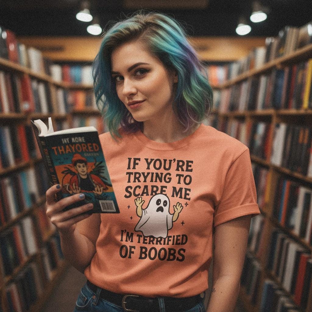 If You’re Trying to Scare Me I’m Terrified of Boobs PNG, Funny Ghost