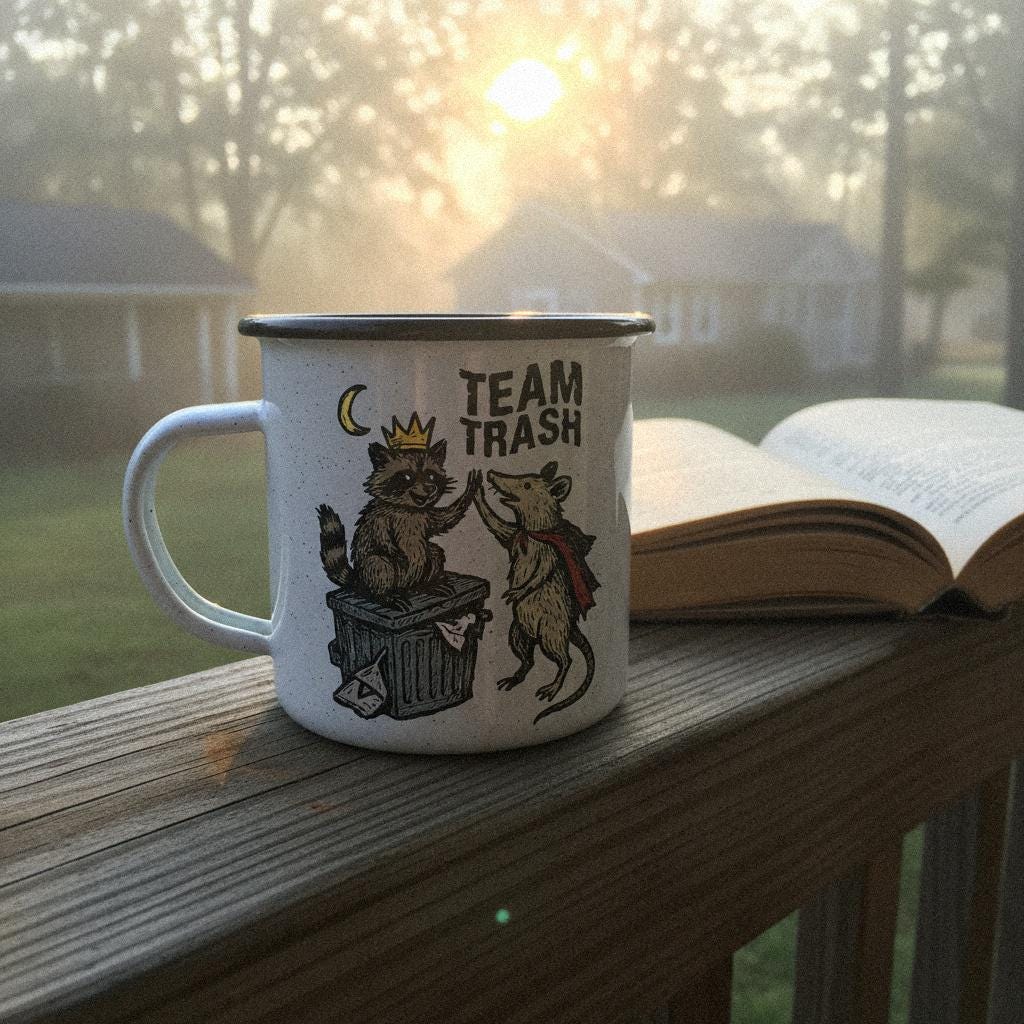 Team Trash PNG, Raccoon and Possum Digital Art - 300 DPI Design for T-Shirt