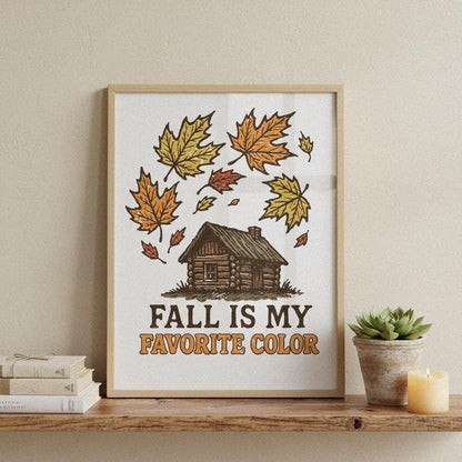 Fall Is My Favorite Color PNG, Autumn Leaves Digital Download - 300 DPI
