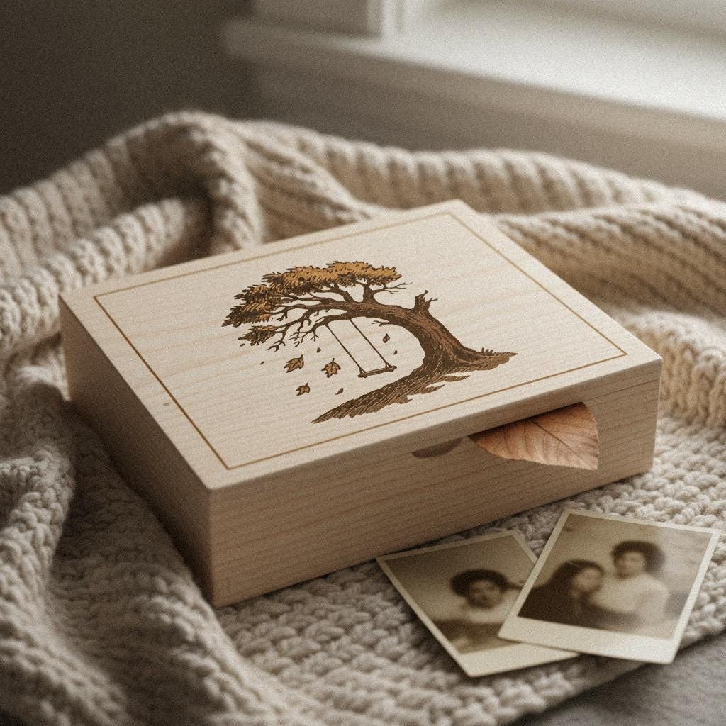 Swing Under Autumn Tree PNG, Hand-Drawn Fall Leaves - 300 DPI Design for