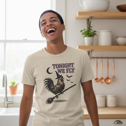 Tonight We Fly PNG, Witch Rooster Art - 300 DPI Design for T-Shirt