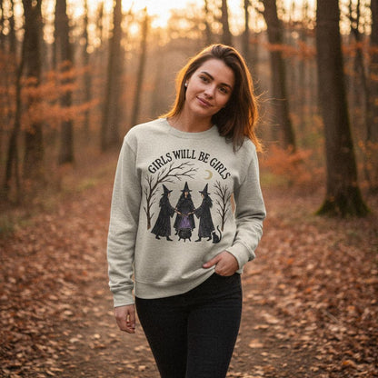 Girls Will Be Girls PNG, Witch Cauldron Digital Download - 300 DPI Design