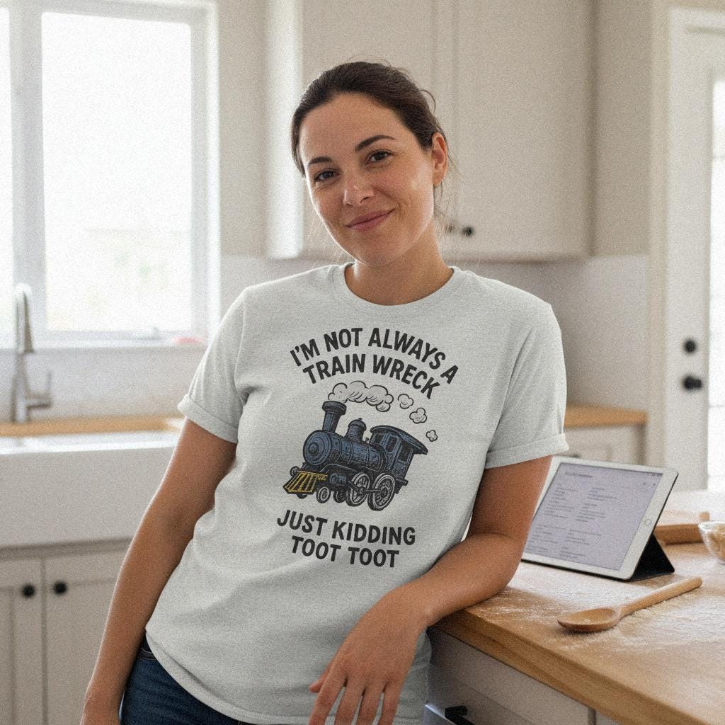 I'm Not Always a Train Wreck PNG, Just Kidding Toot Toot - 300 DPI Design