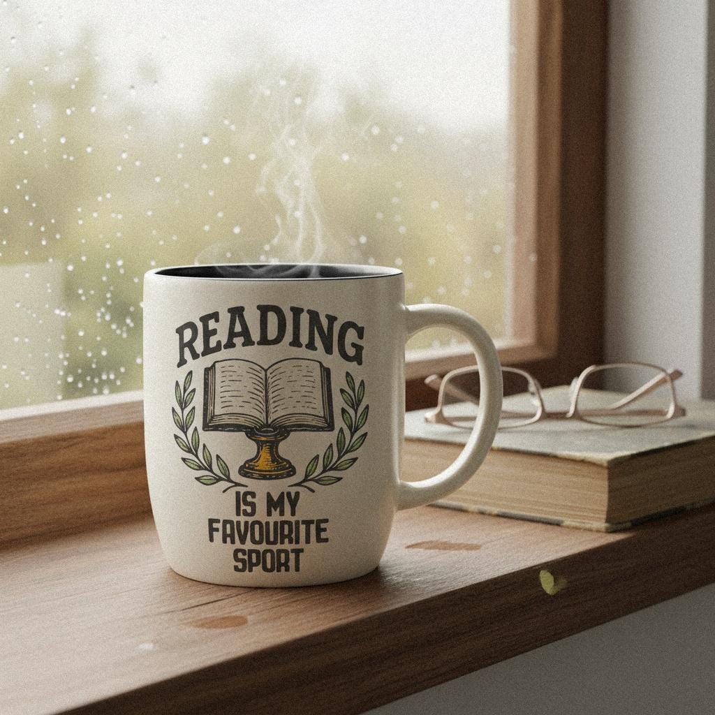 Reading Is My Favourite Sport PNG, Digital Download - 300 DPI Design for