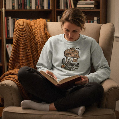 Welcome To The Bookstore PNG, Skeleton Reading Digital Download - 300 DPI