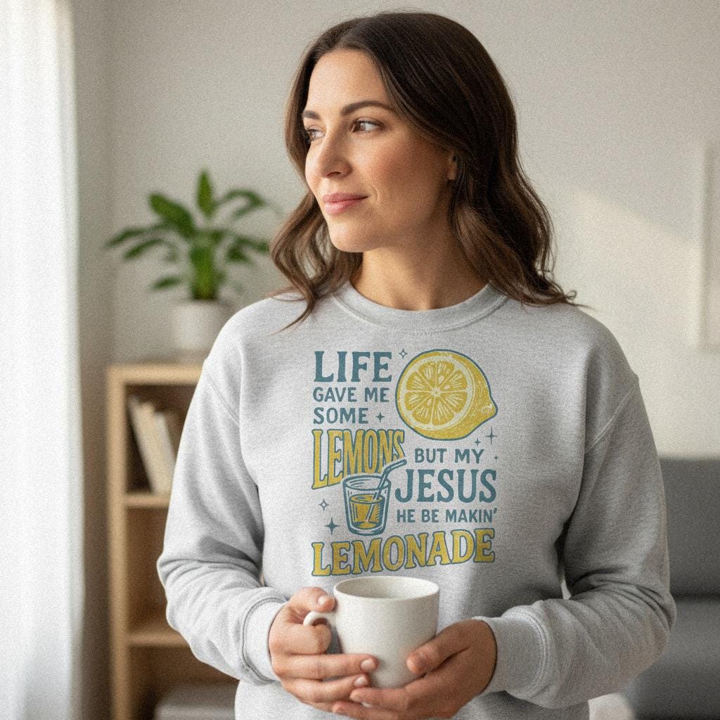 Life Gave Me Some Lemons But My Jesus He Be Makin’ Lemonade PNG,