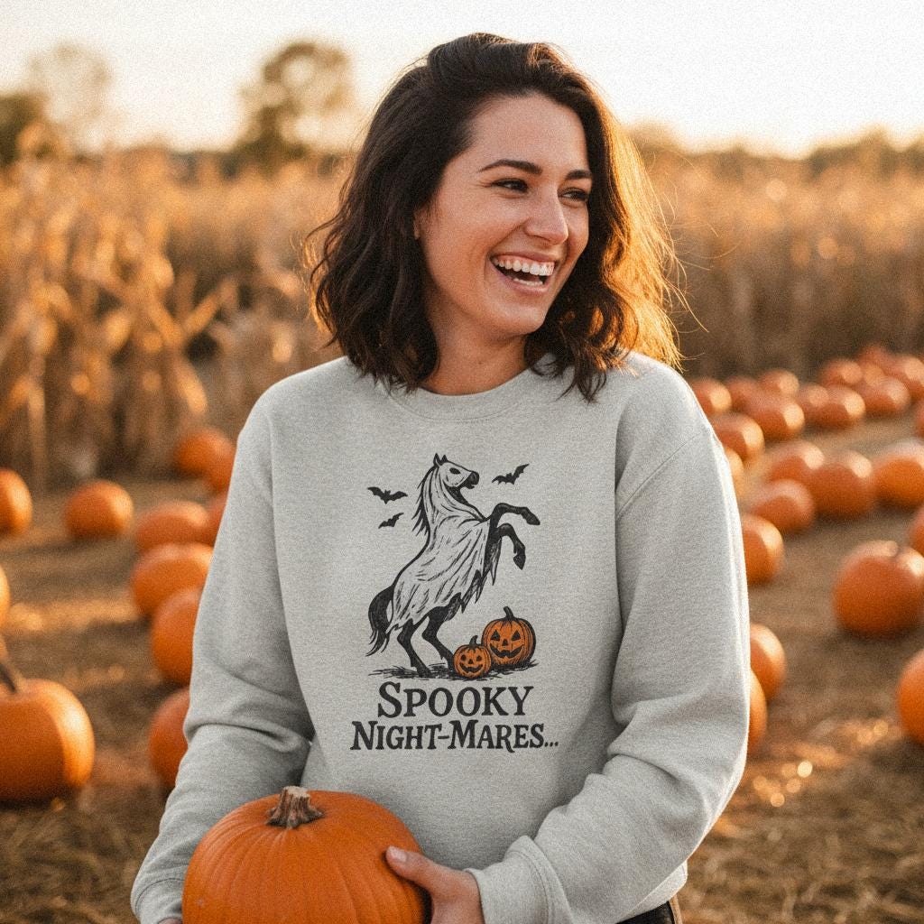 Spooky Night-Mares PNG, Halloween Ghost Horse PNG - 300 DPI Design for