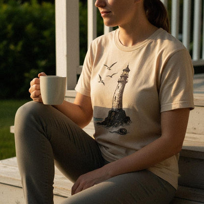 Lighthouse PNG, Coastal Wall Art - 300 DPI Design for T-Shirt