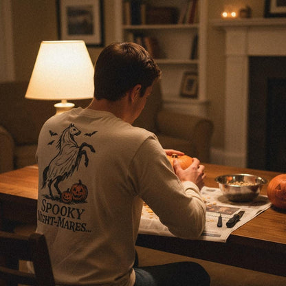 Spooky Night-Mares PNG, Halloween Ghost Horse PNG - 300 DPI Design for