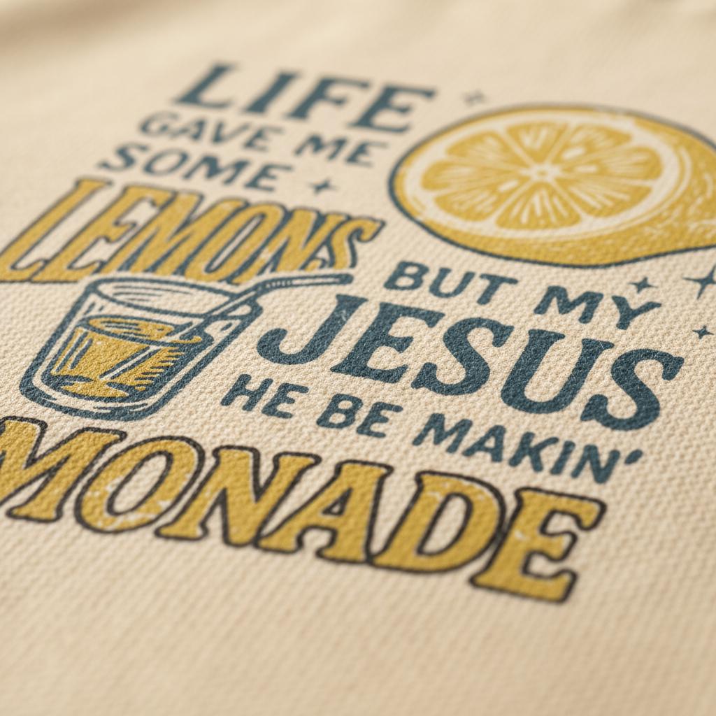 Life Gave Me Some Lemons But My Jesus He Be Makin’ Lemonade PNG,