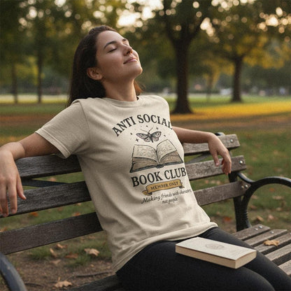 Anti Social Book Club PNG, Book Lover Digital Download - 300 DPI Design