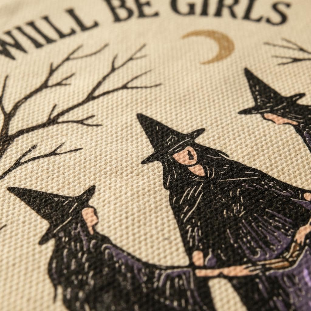 Girls Will Be Girls PNG, Witch Cauldron Digital Download - 300 DPI Design