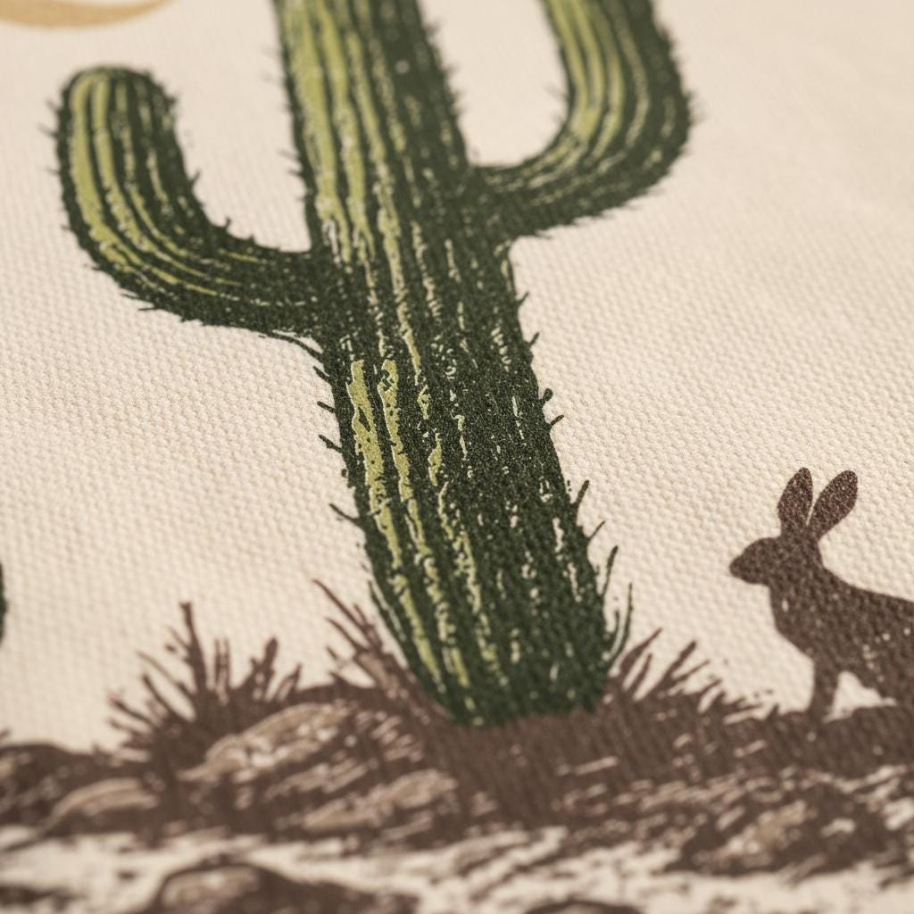 Cactus Moon PNG, Desert Rabbit Digital Print - 300 DPI Design for T-Shirt