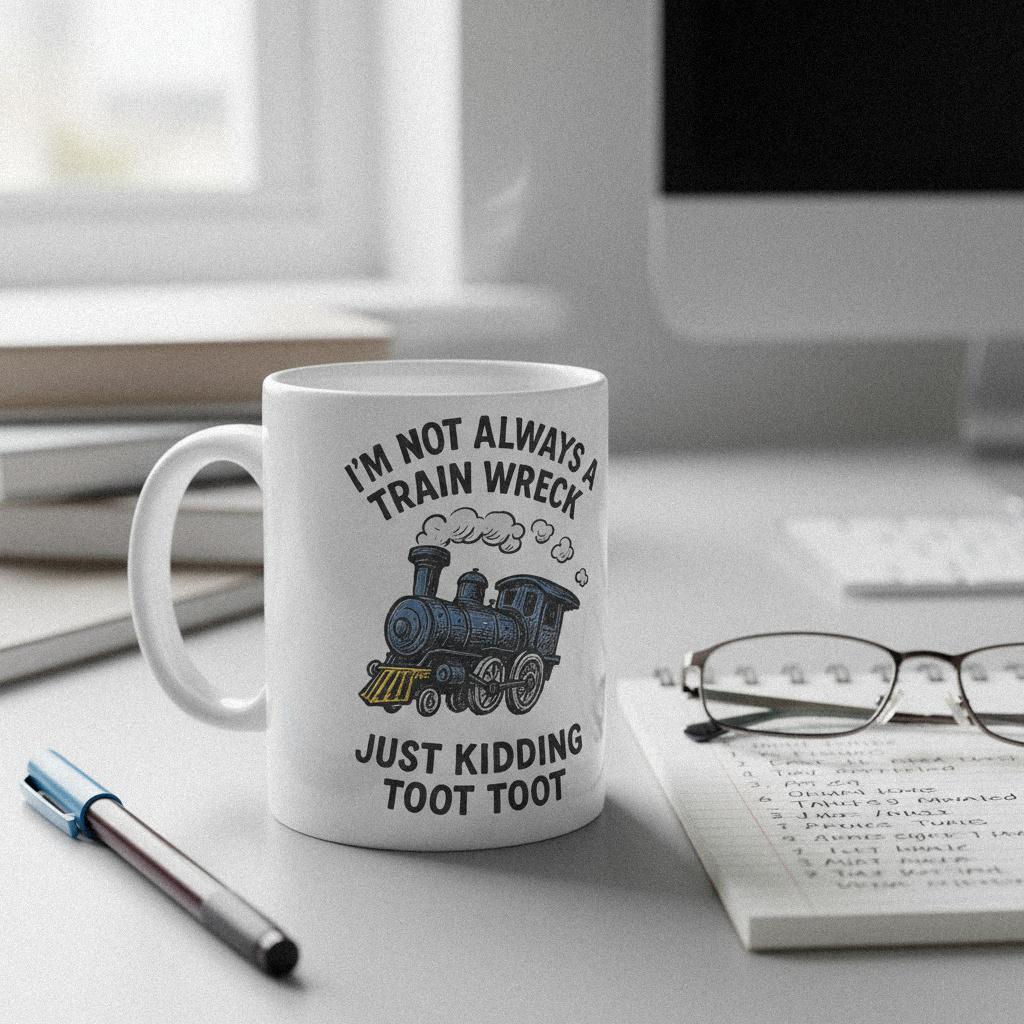 I'm Not Always a Train Wreck PNG, Just Kidding Toot Toot - 300 DPI Design