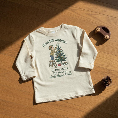 From The Windows to the Walls Deck These Halls PNG, Funny Christmas Shirt
