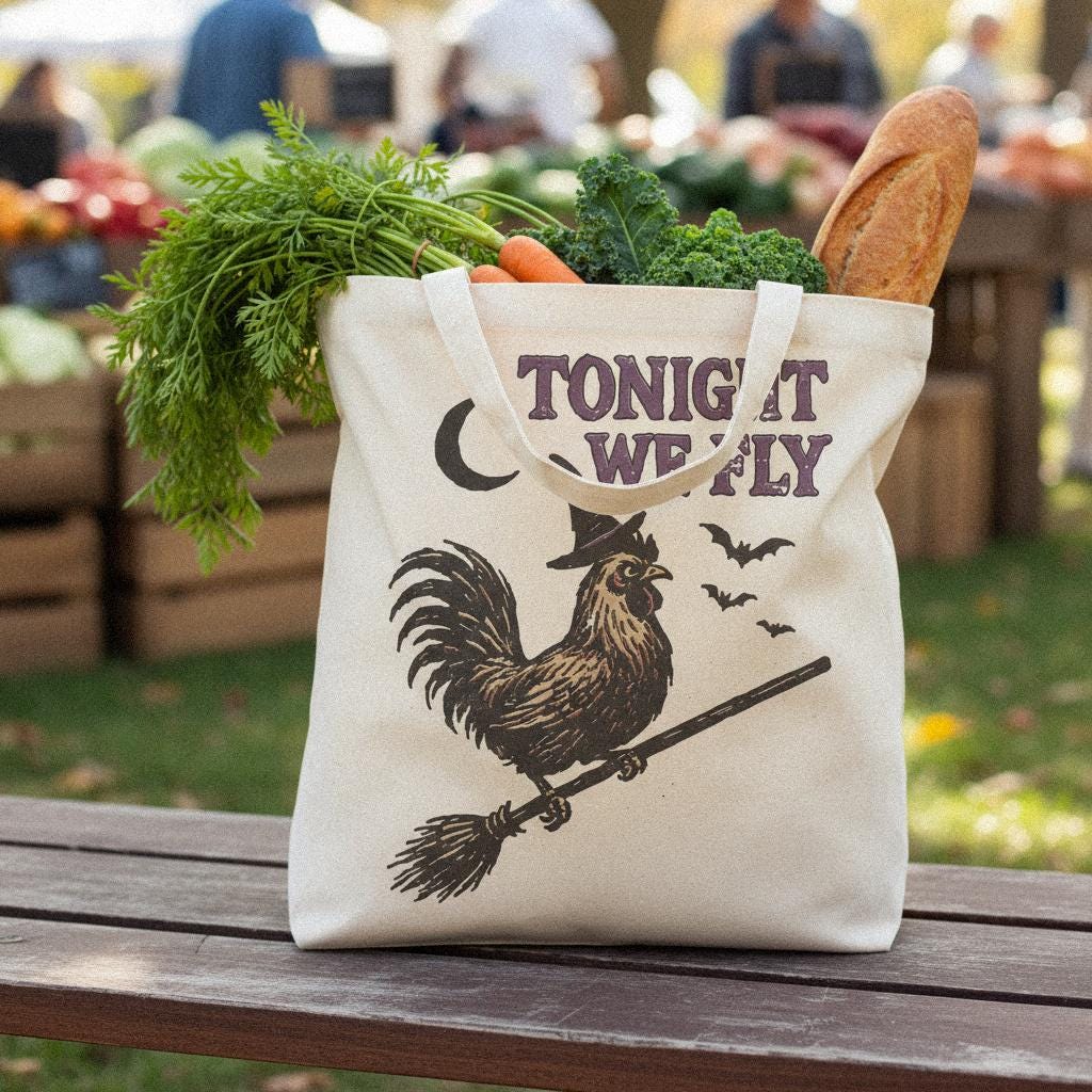 Tonight We Fly PNG, Witch Rooster Art - 300 DPI Design for T-Shirt