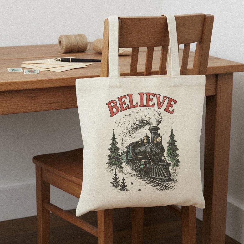 Believe PNG, Vintage Steam Train Clipart - 300 DPI Design for T-Shirt