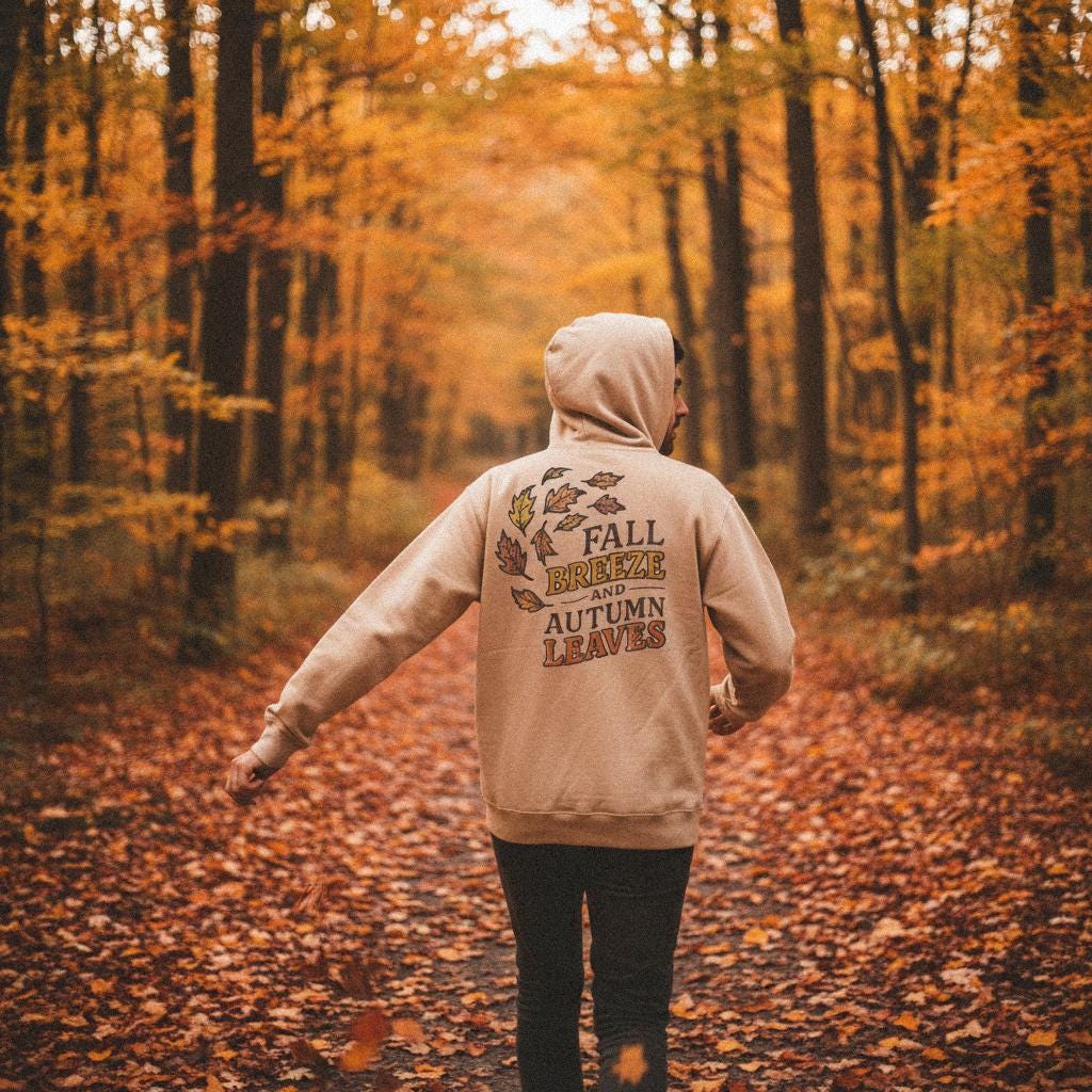 Fall Breeze And Autumn Leaves PNG, Autumn Shirt Design - 300 DPI Design
