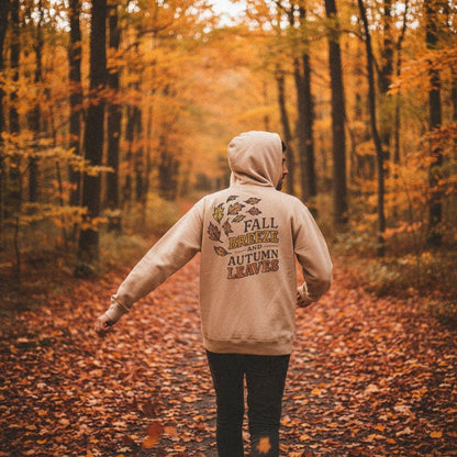 Fall Breeze And Autumn Leaves PNG, Autumn Shirt Design - 300 DPI Design