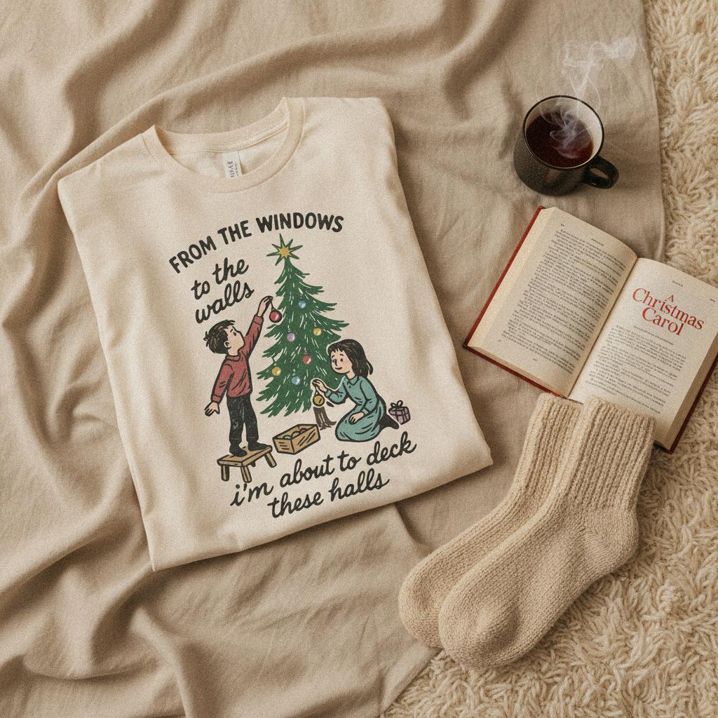 From The Windows To The Walls Deck These Halls PNG, Christmas Shirt