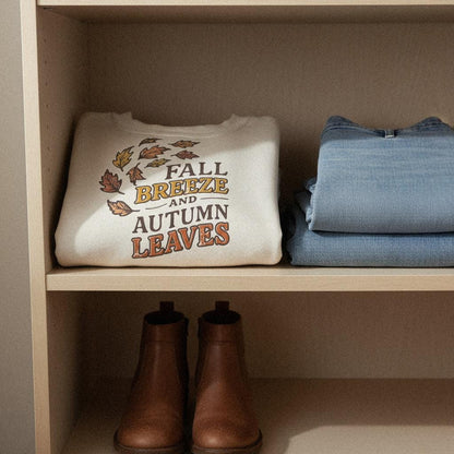 Fall Breeze And Autumn Leaves PNG, Autumn Shirt Design - 300 DPI Design