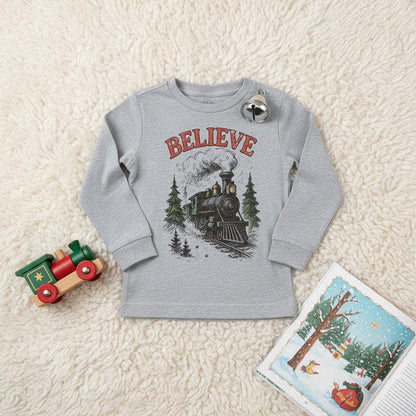 Believe PNG, Vintage Steam Train Clipart - 300 DPI Design for T-Shirt