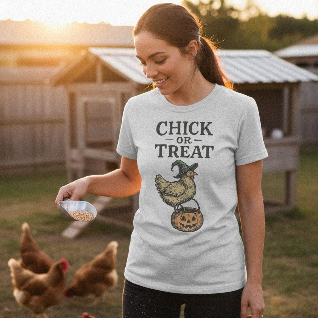 Chick Or Treat PNG, Halloween Chicken Shirt - 300 DPI Design for T-Shirt