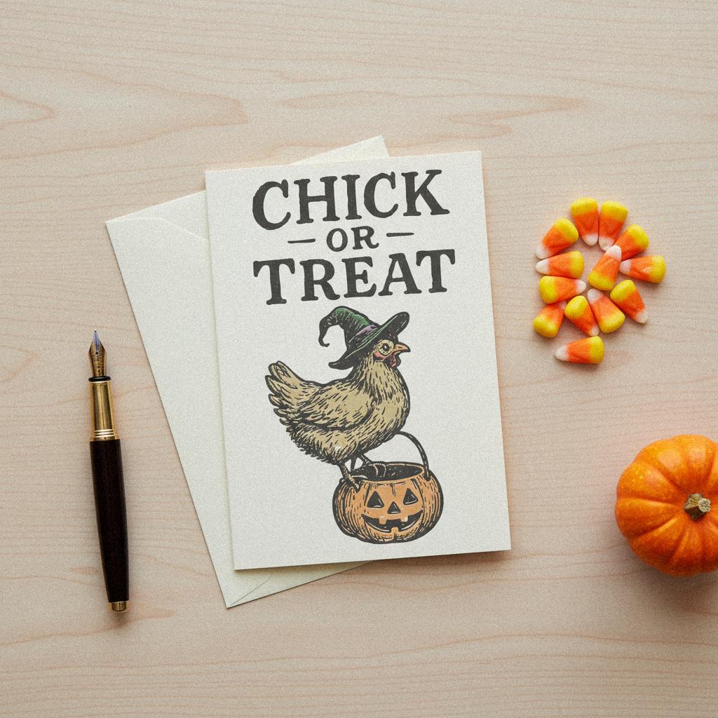 Chick Or Treat PNG, Halloween Chicken Shirt - 300 DPI Design for T-Shirt